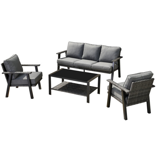 Bay Isle Home Canaseraga 5 Person Outdoor Seating Group with Cushions